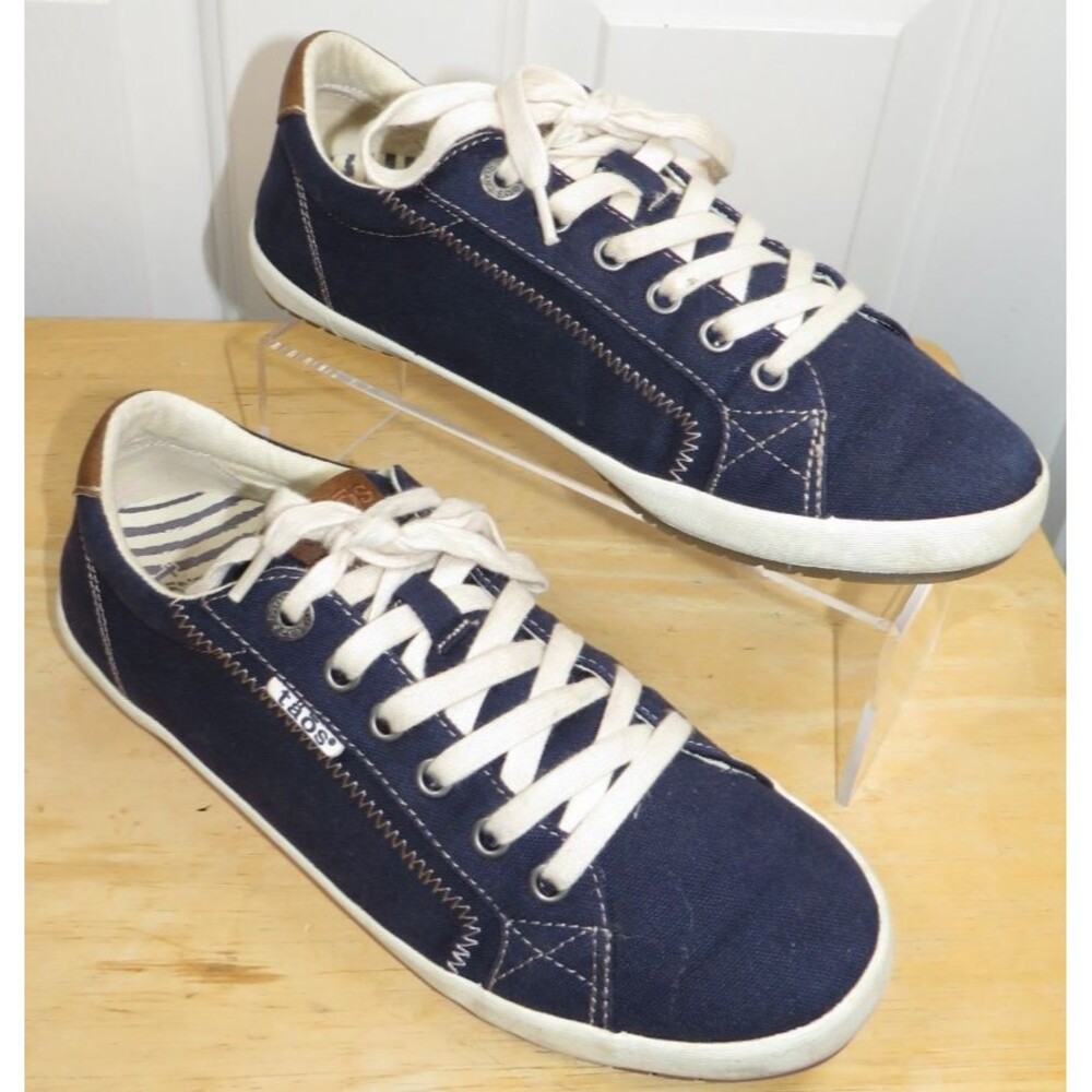 Taos Star Burst Womens Size 8.5 Navy Blue Canvas Comfort Sneakers STB-13834